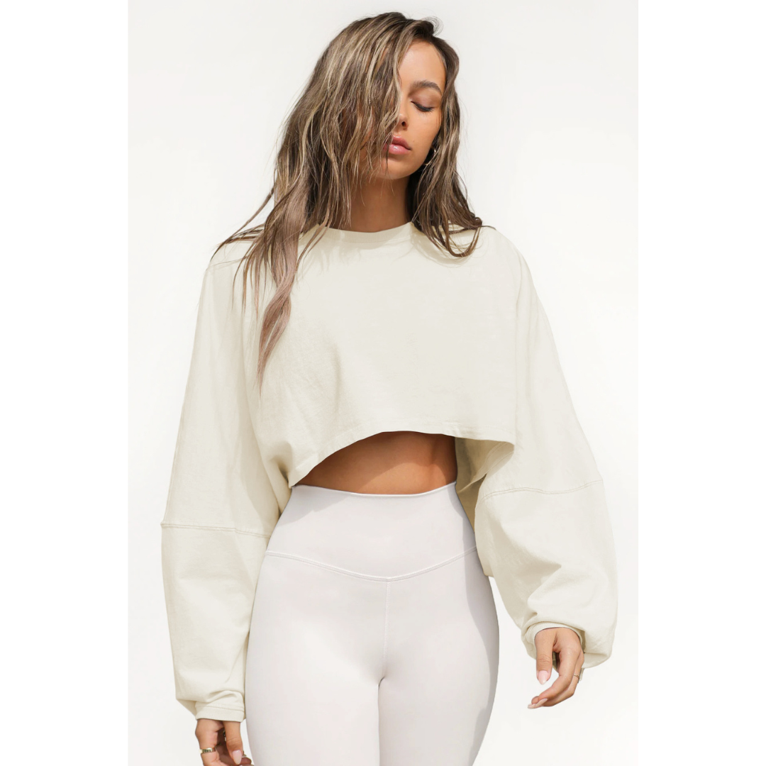 Skye | Women Casual Cropped Pullover Sweatshirt