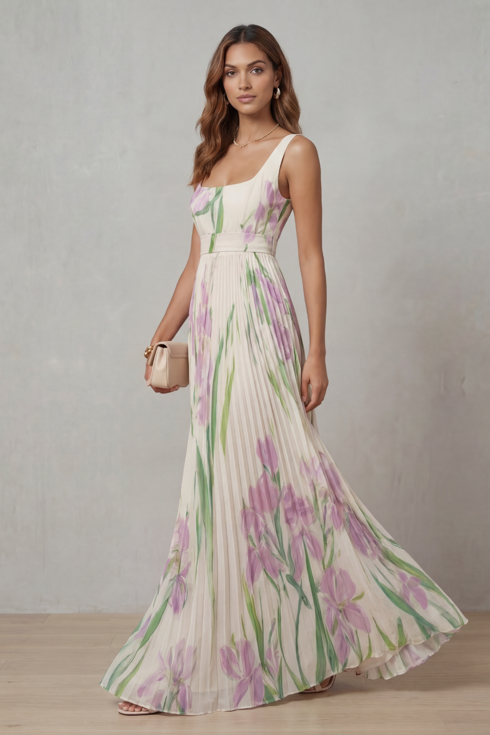 Vivienna – Pleated maxi dress
