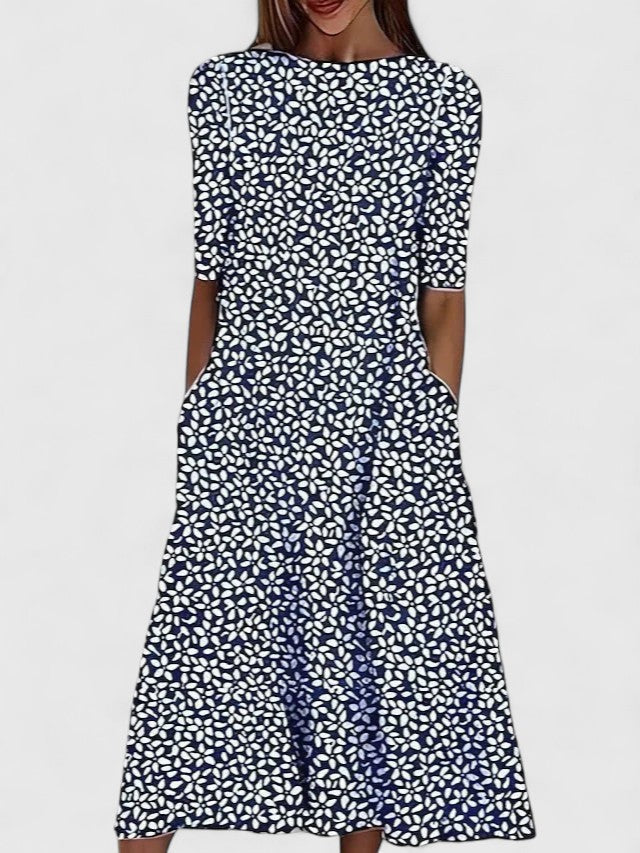 Capucine | Refined Floral Midi Dress