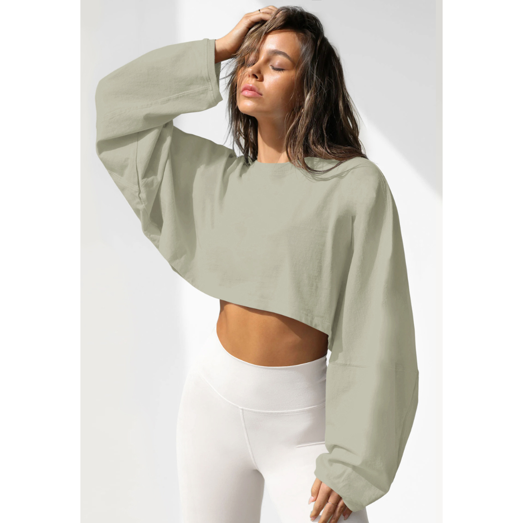 Skye | Women Casual Cropped Pullover Sweatshirt