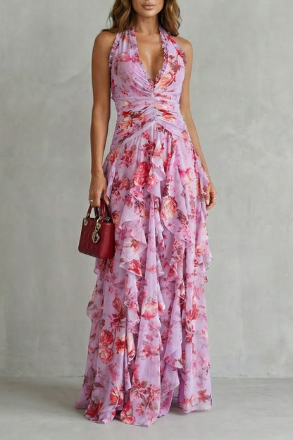 Fleur | Halter maxi dress