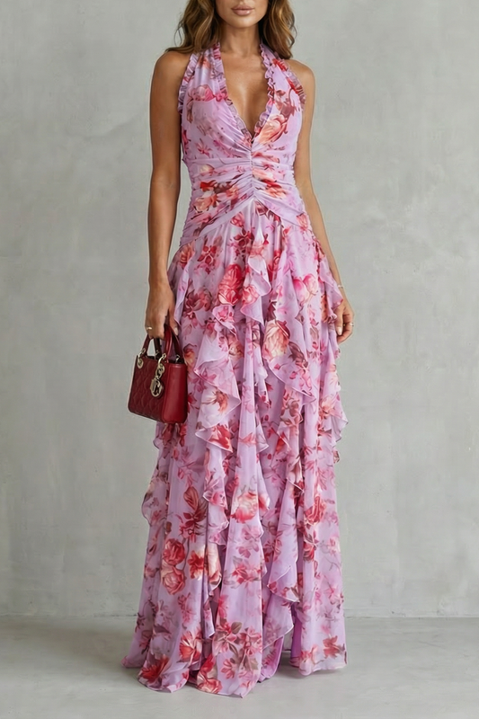 Fleur | Halter maxi dress