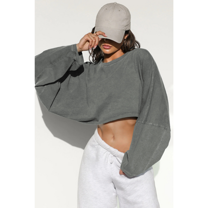 Skye | Women Casual Cropped Pullover Sweatshirt
