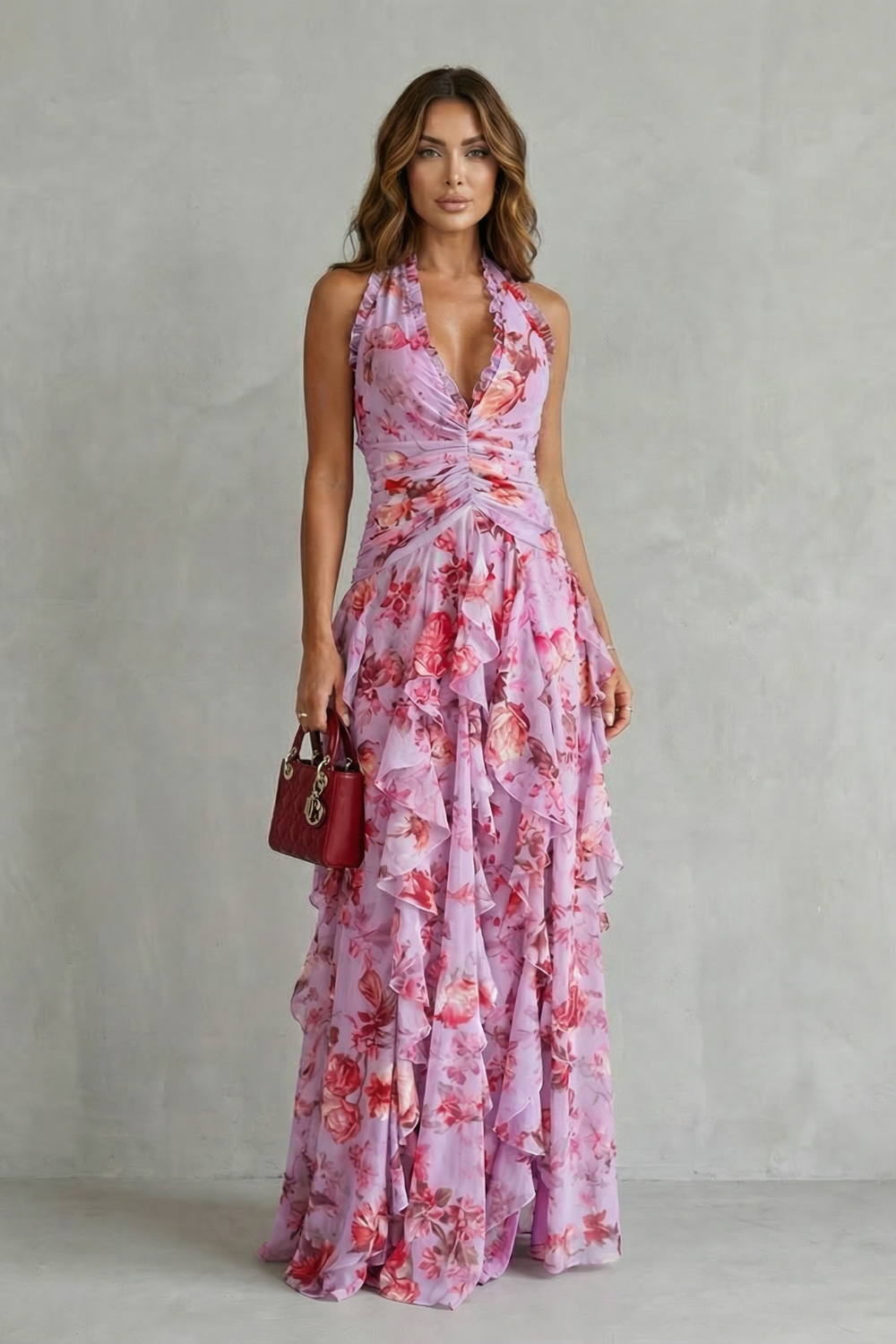 Fleur | Halter maxi dress