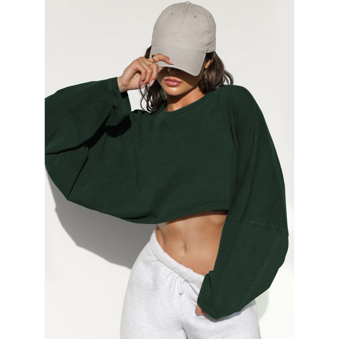 Skye | Women Casual Cropped Pullover Sweatshirt