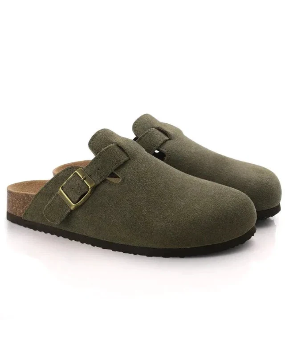 Oxford | Suède Buckle Clogs