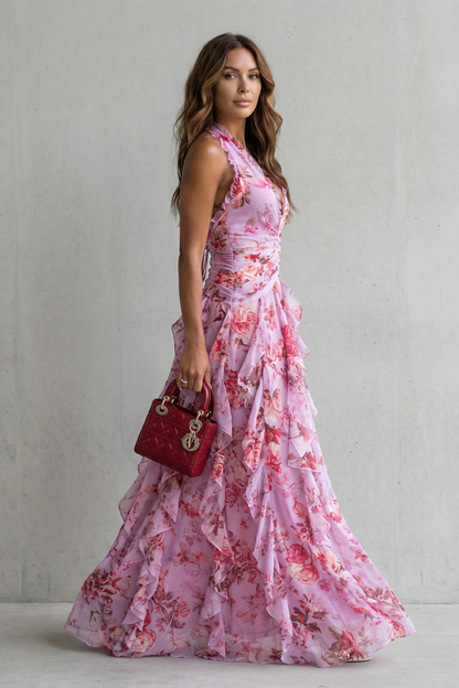 Fleur | Halter maxi dress
