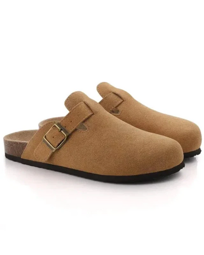 Oxford | Suède Buckle Clogs