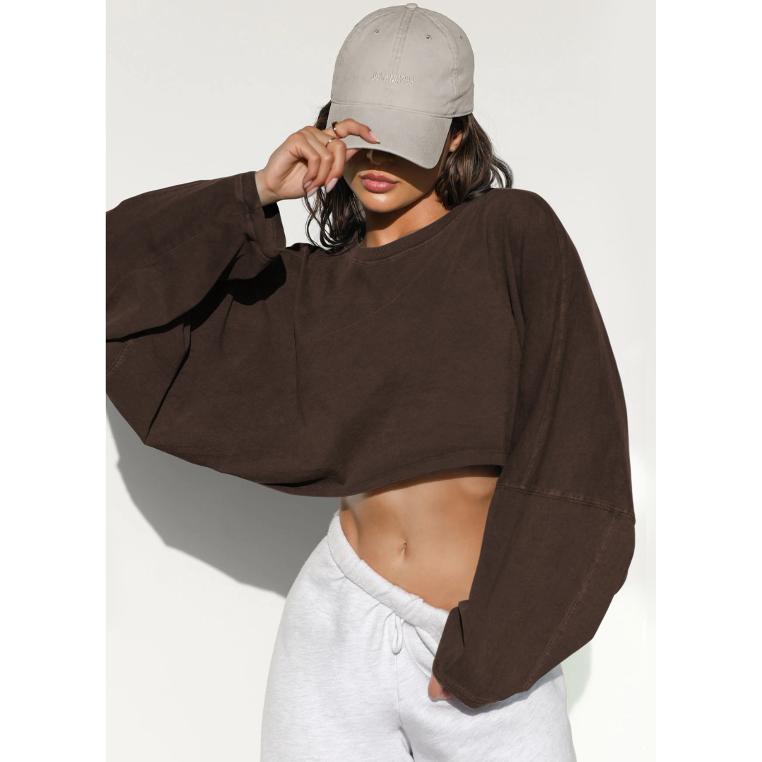 Skye | Women Casual Cropped Pullover Sweatshirt