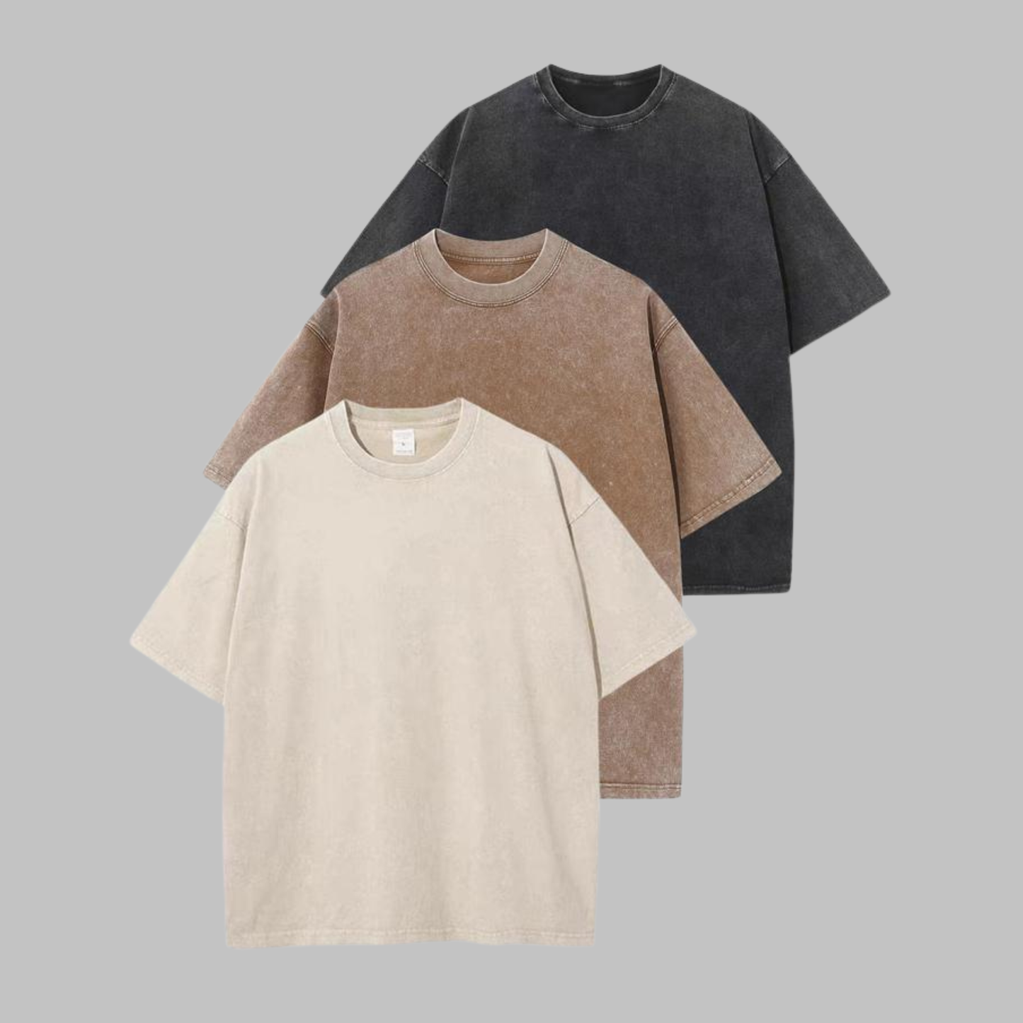 Afina | Women Casual Oversized Wash Crew Neck Unisex Shirt