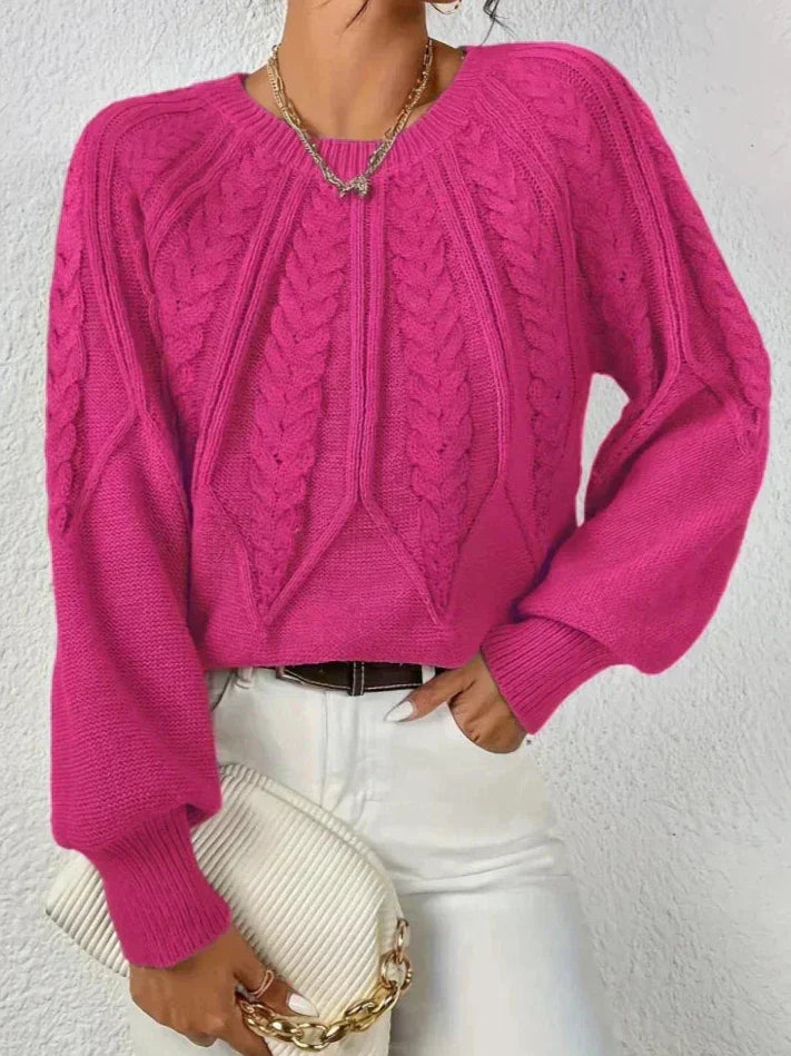 Maribel | Elegant Cable Knit Sweater