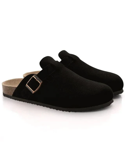 Oxford | Suède Buckle Clogs
