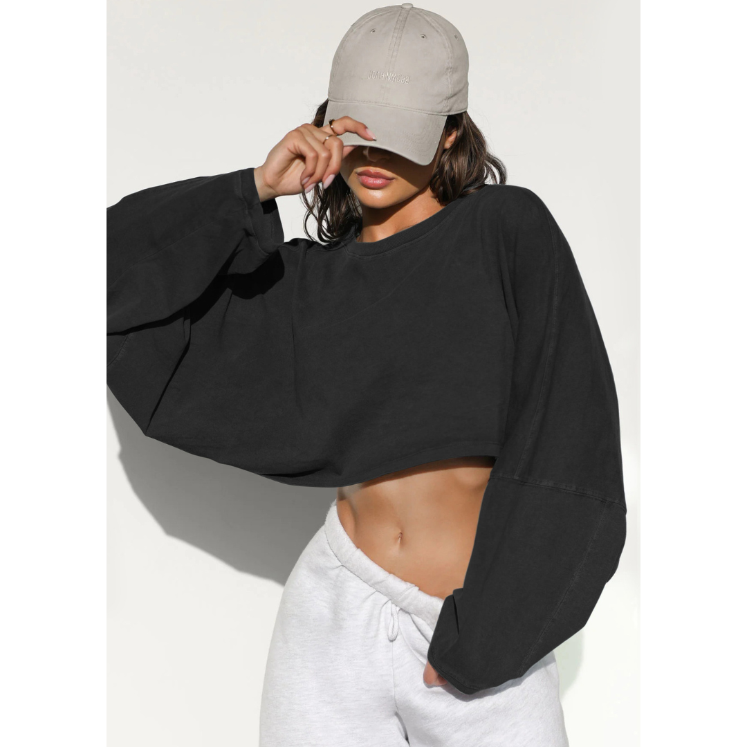 Skye | Women Casual Cropped Pullover Sweatshirt