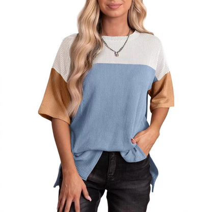 Brynlue | Casual Loose Fit Striped Summer Top