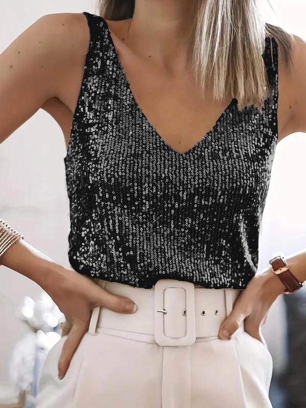 Kaity | Women Sleeveless Glitter Top