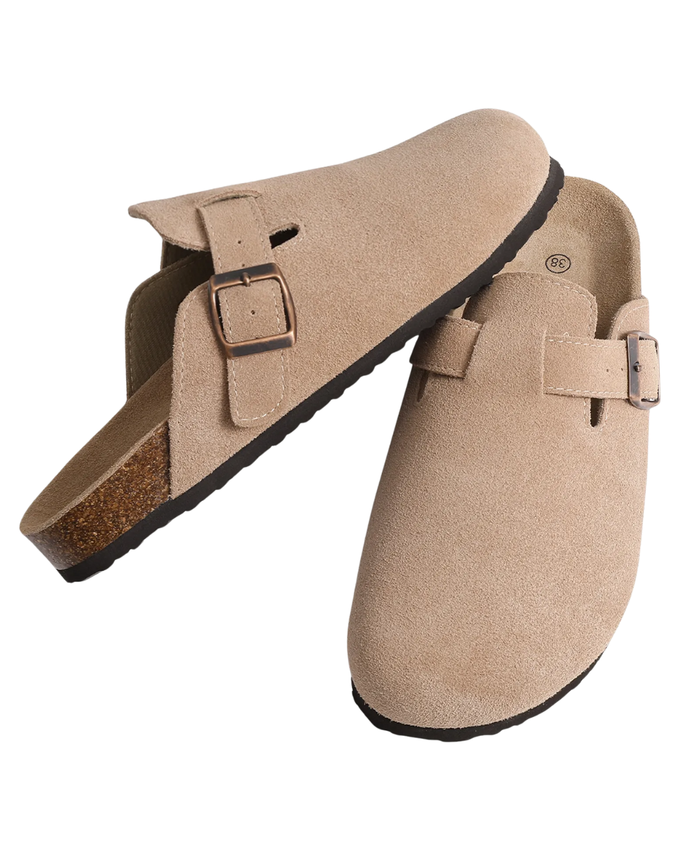 Oxford | Suède Buckle Clogs