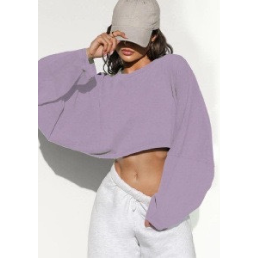 Skye | Women Casual Cropped Pullover Sweatshirt