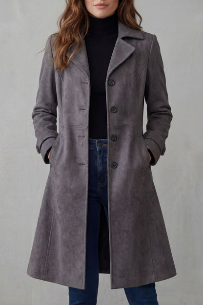 Delvienne | Suede Finish Coat