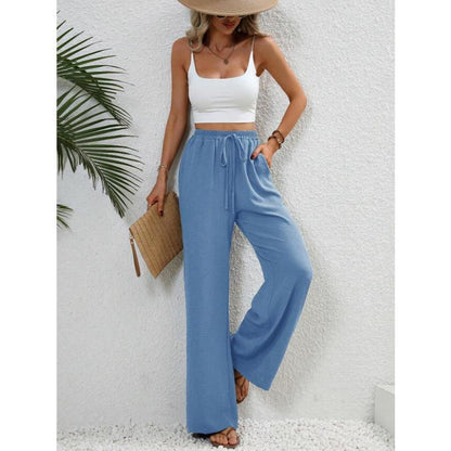 Fia | Classic High Waist Wide Leg Trousers