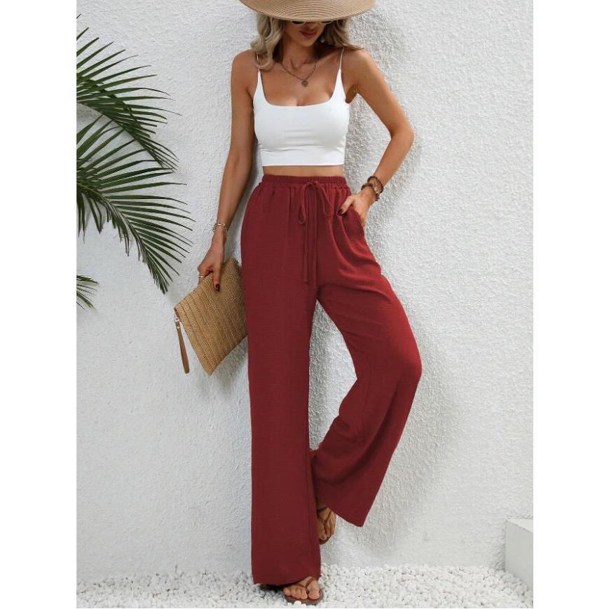 Fia | Classic High Waist Wide Leg Trousers