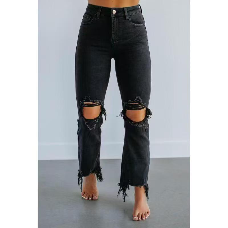 Tayla | Casual Washed Slim-Fit Ripped Jeans