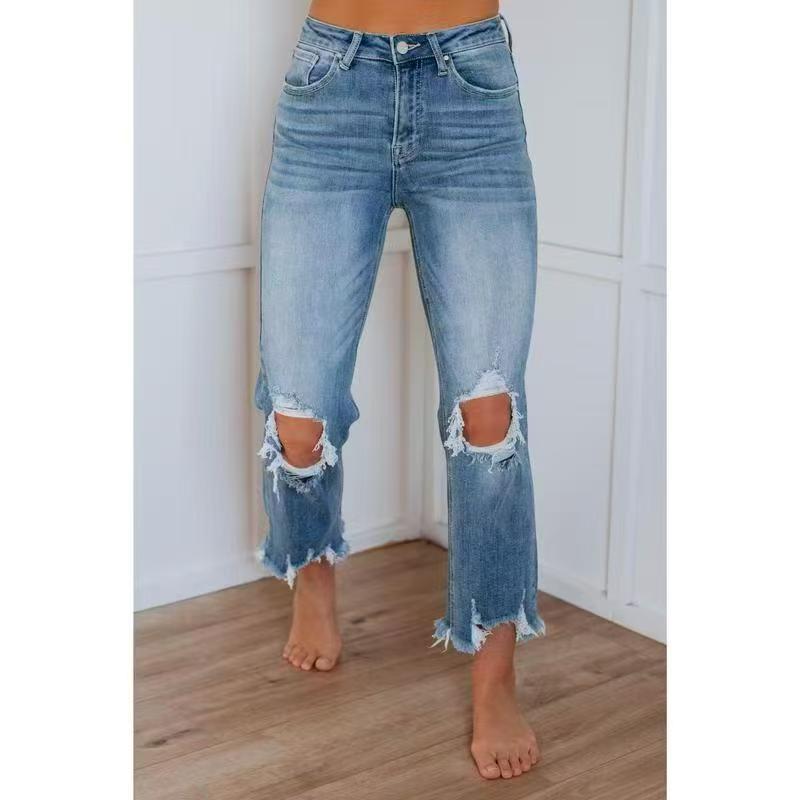 Tayla | Casual Washed Slim-Fit Ripped Jeans