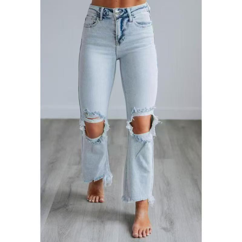 Tayla | Casual Washed Slim-Fit Ripped Jeans