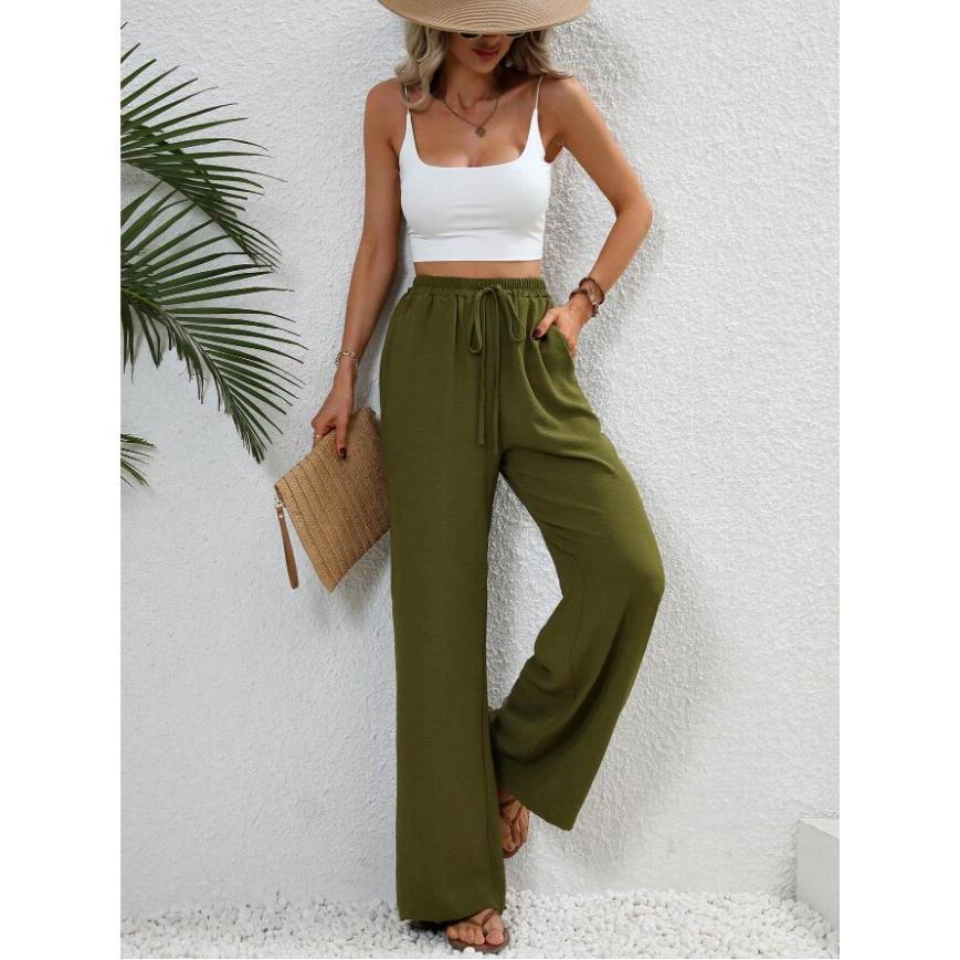 Fia | Classic High Waist Wide Leg Trousers