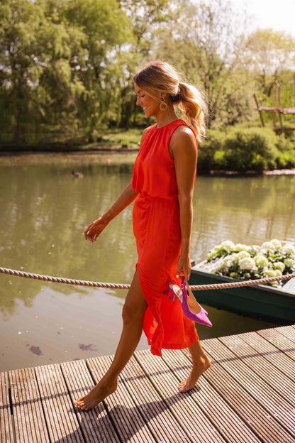 Rosaria | Elegant Midi Dress with Effortless Flow