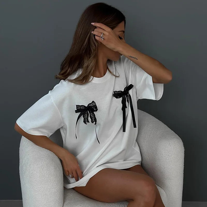 Talie | Women Cute & Comfy Bow Tee