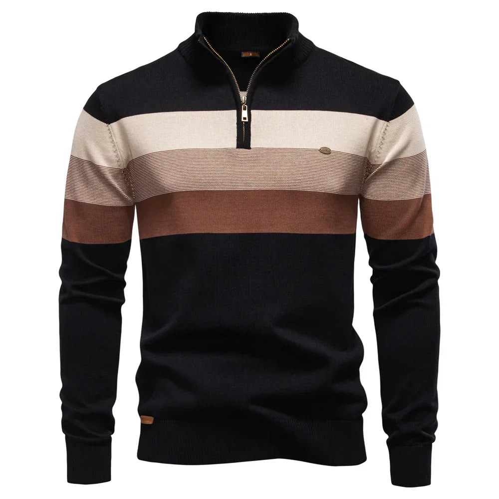 Quentin | Stand-Collar Cotton Pullover