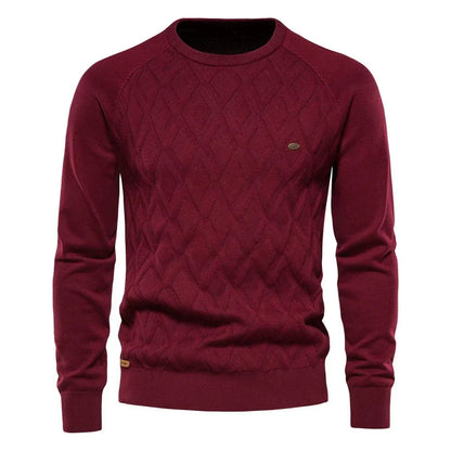 Kendrick | Diamond-Textured Knit Pullover