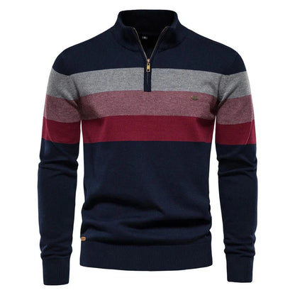 Quentin | Stand-Collar Cotton Pullover