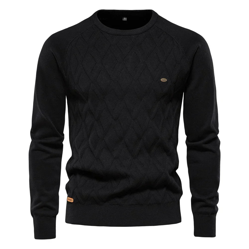 Kendrick | Diamond-Textured Knit Pullover