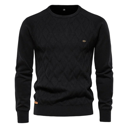 Kendrick | Diamond-Textured Knit Pullover