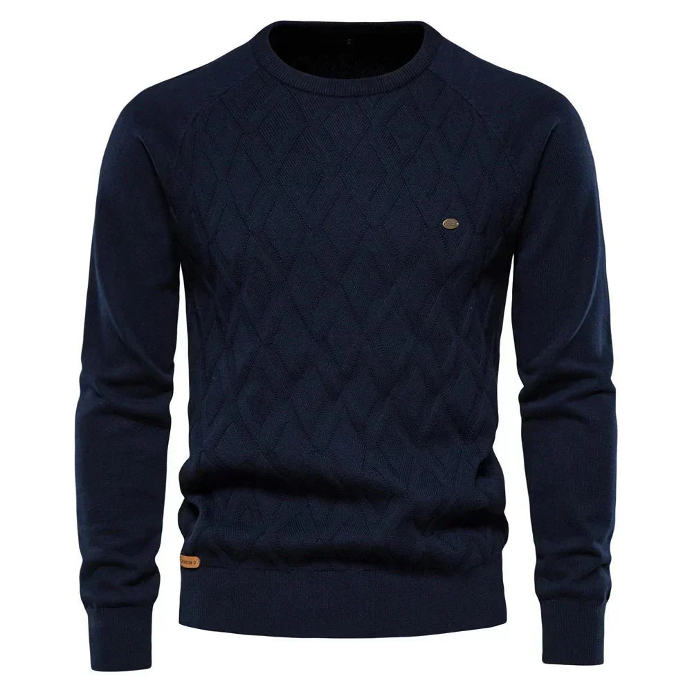 Kendrick | Diamond-Textured Knit Pullover