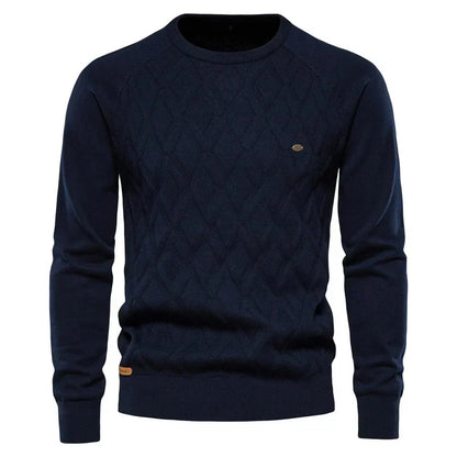 Kendrick | Diamond-Textured Knit Pullover