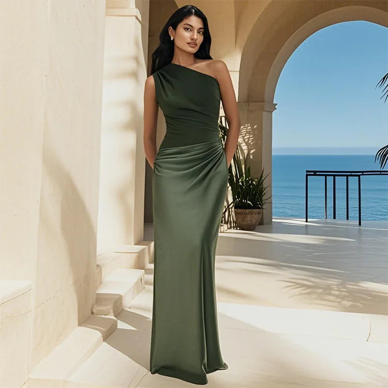 Elvira | One-Shoulder Maxi Dress