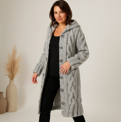 Madelyn | Elegant Knit Coat with Refined Coverage