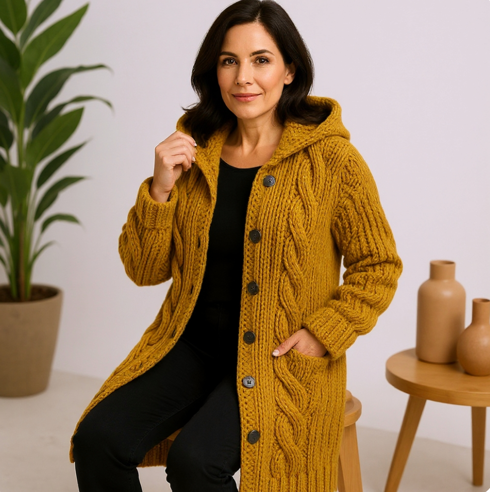 Madelyn | Elegant Knit Coat with Refined Coverage