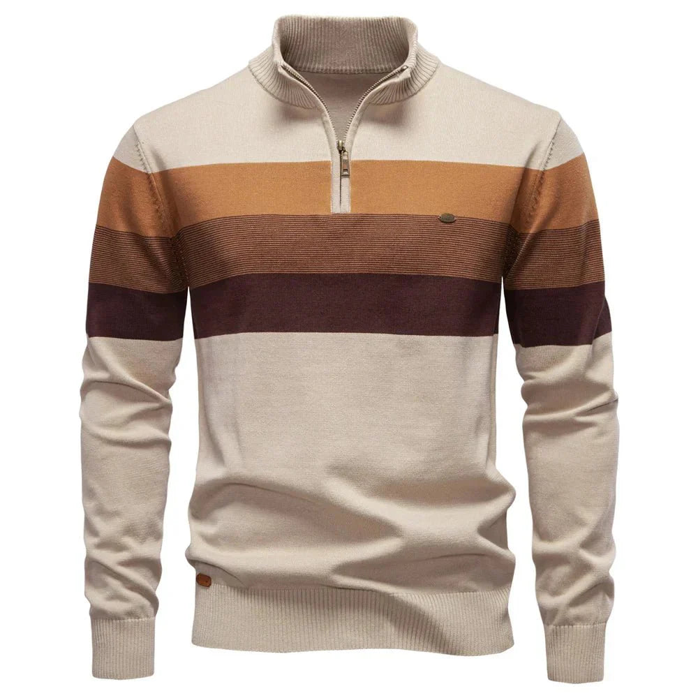 Quentin | Stand-Collar Cotton Pullover