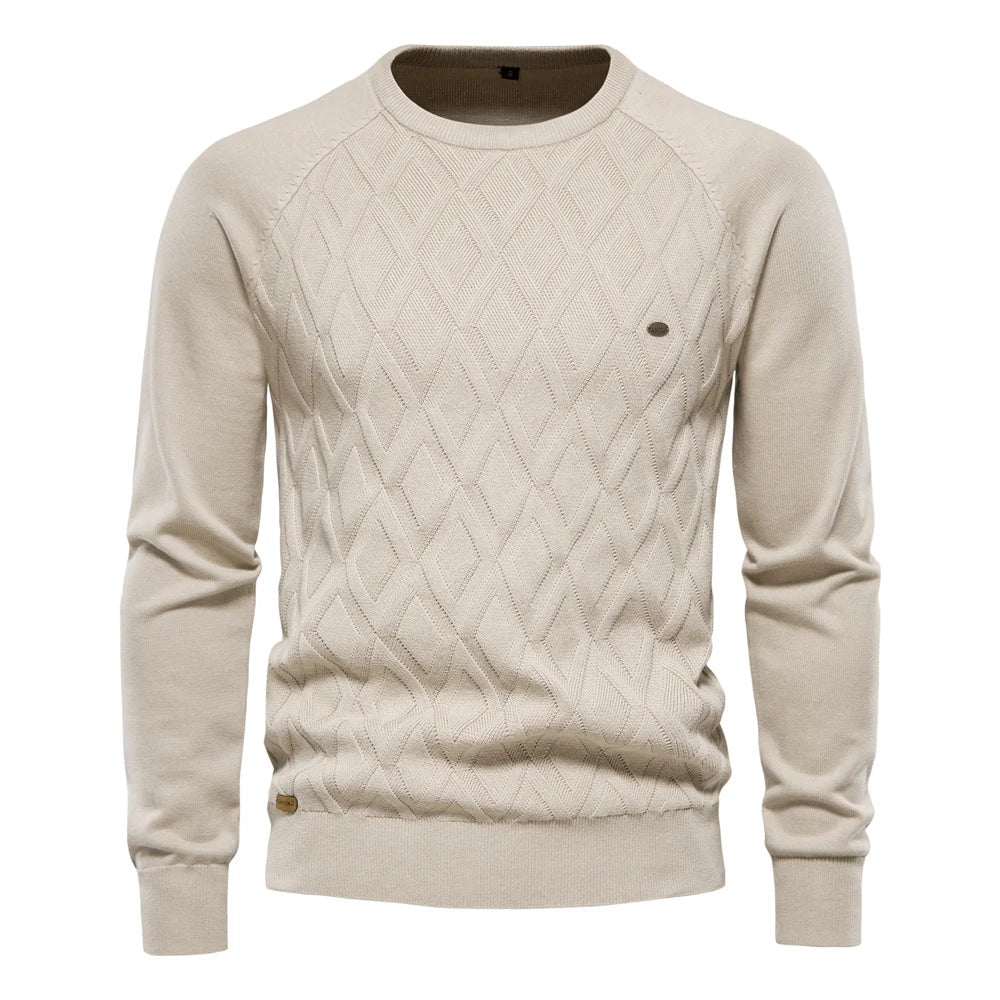 Kendrick | Diamond-Textured Knit Pullover