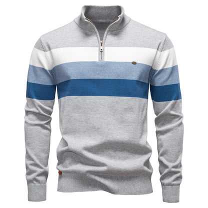 Quentin | Stand-Collar Cotton Pullover