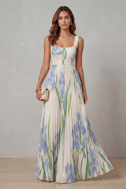 Vivienna –  Pleated maxi dress