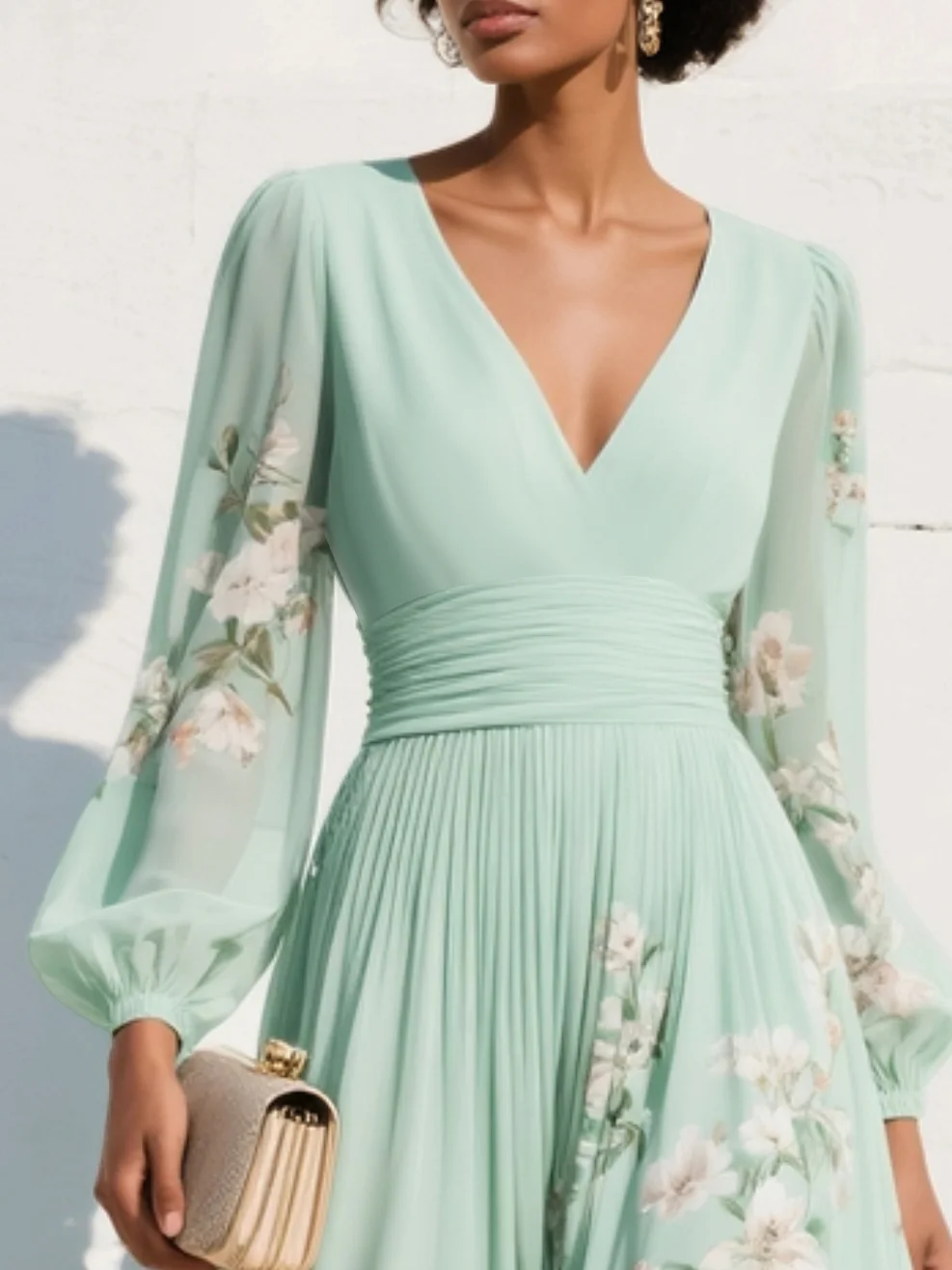 Mathilda - Elegant Floral Midi Dress